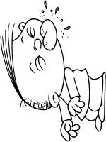 A coloring page of little monsters